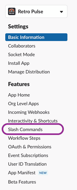 slack app feature slash
