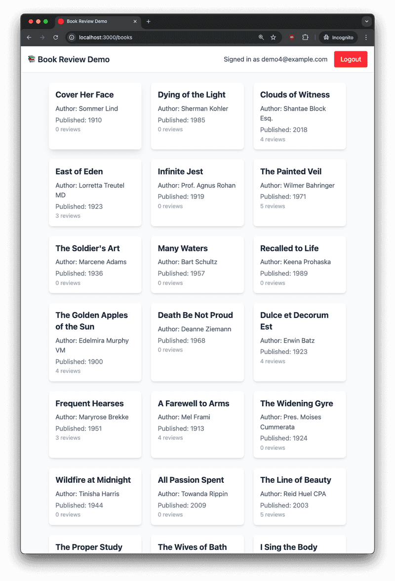 cucumber book review demo app book listing