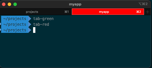 iterm tab red