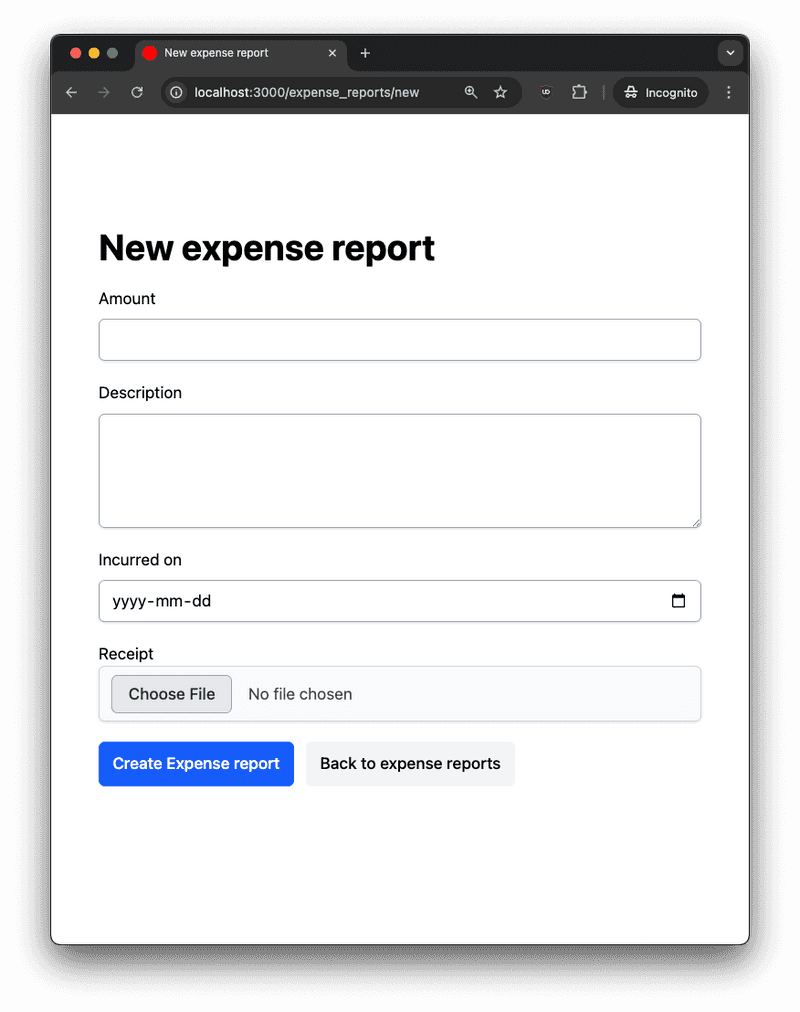 active storage new expense report