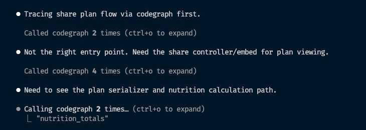 Claude using CodeGraph mid-conversation