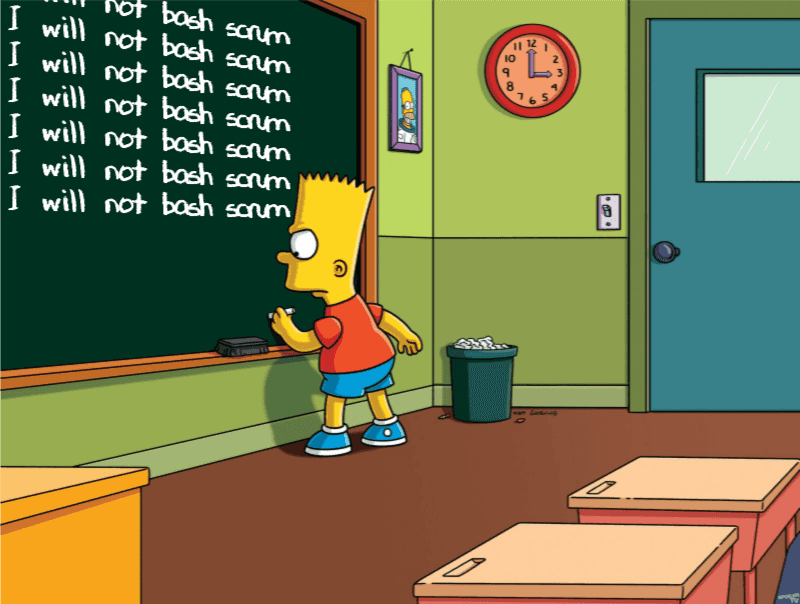 Bart Simpson writing lines